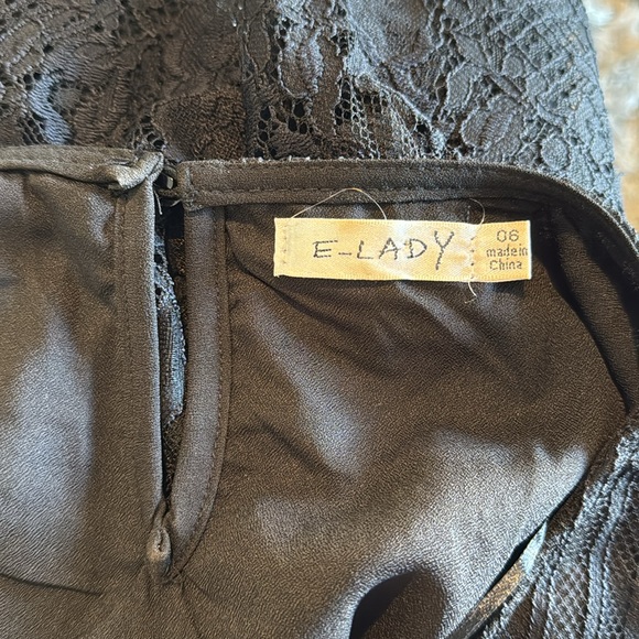 NWOT Black Lace Blouse - Picture 3 of 3